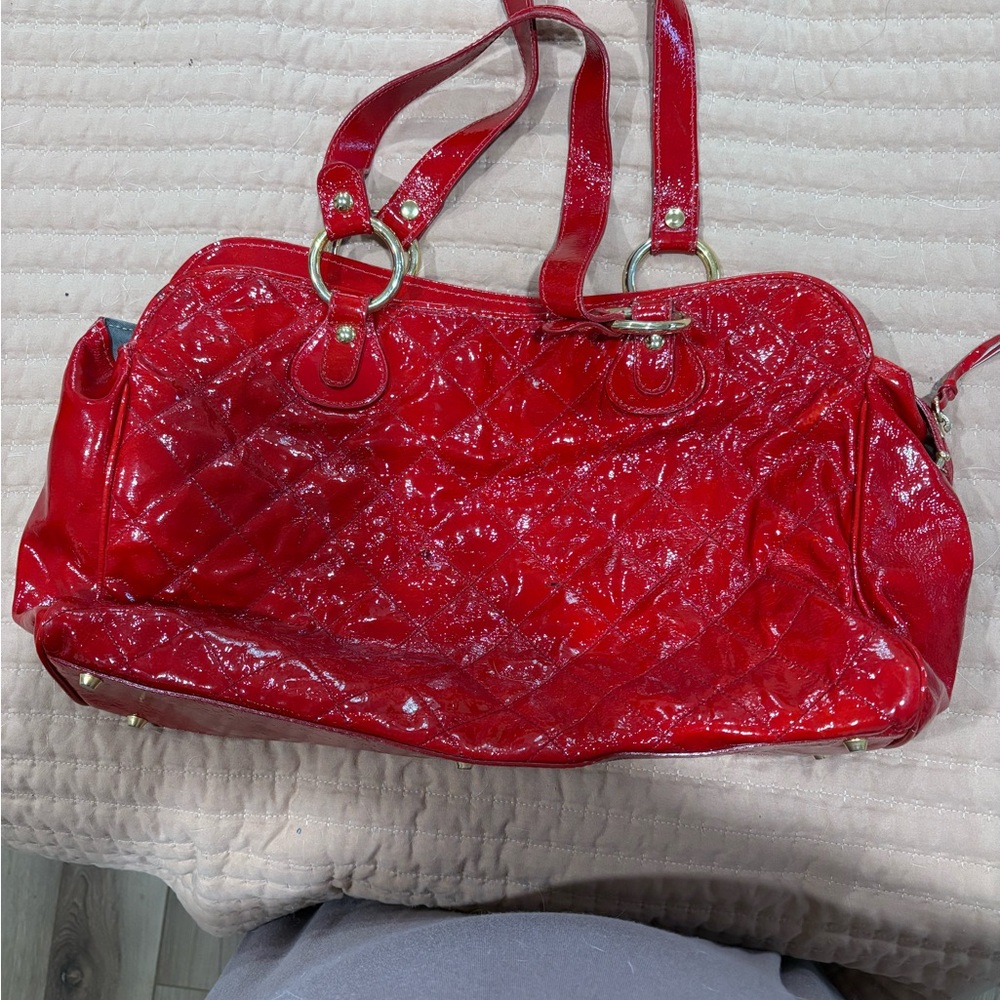 Red Quilted Women's Bag